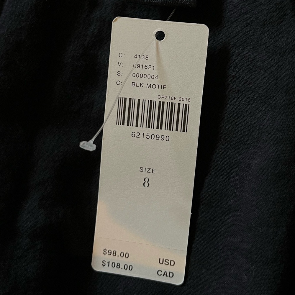Anthropologie Maeve Black and White Palm  Pencil Skirt - Picture 7 of 7